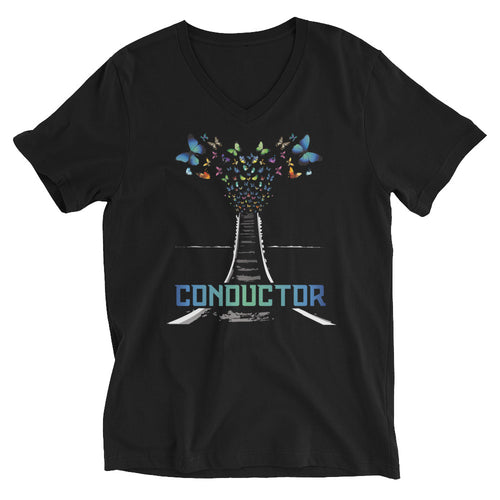 Unisex Short Sleeve V-Neck T-Shirt CONDUCTOR