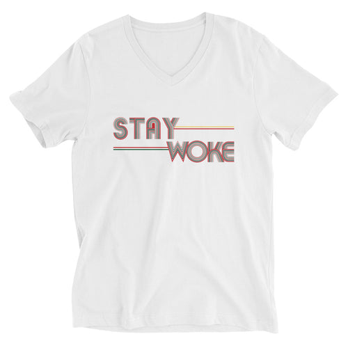 Stay Woke Angela 1 White V Neck